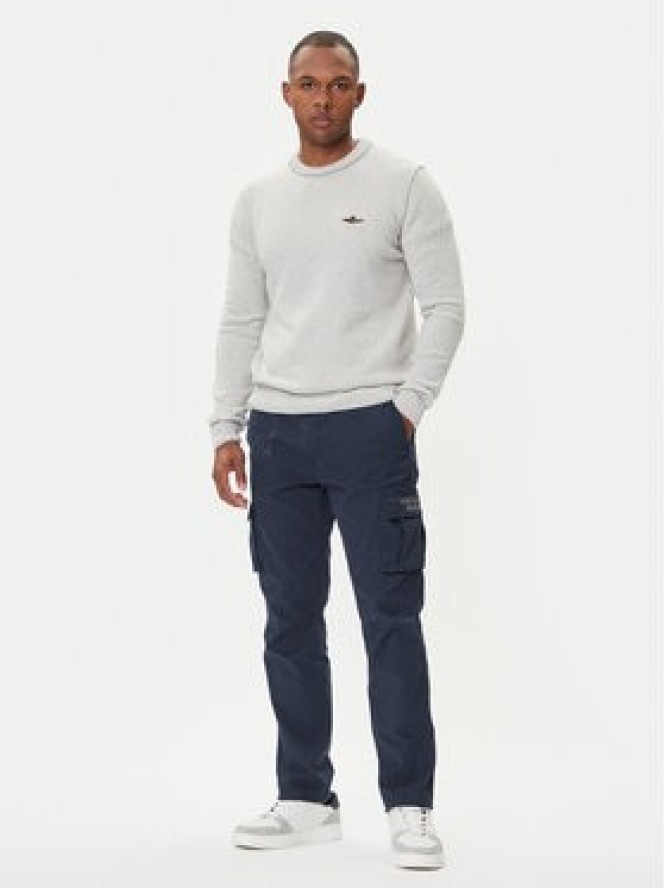 Aeronautica Militare Sweter 252MA1608UL00924 Beżowy Regular Fit