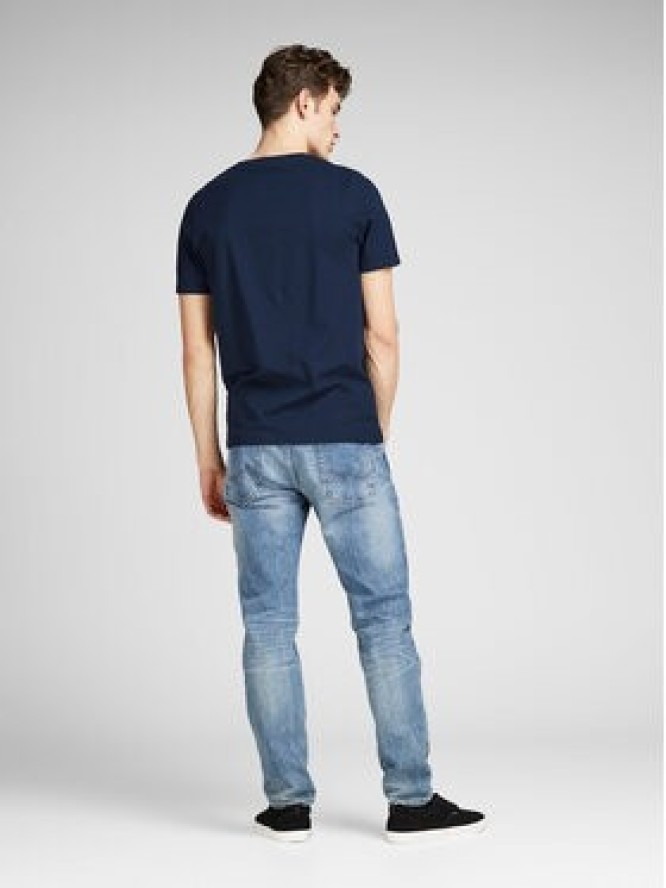 Jack & Jones T-Shirt Corp Logo 12137126 Granatowy Slim Fit