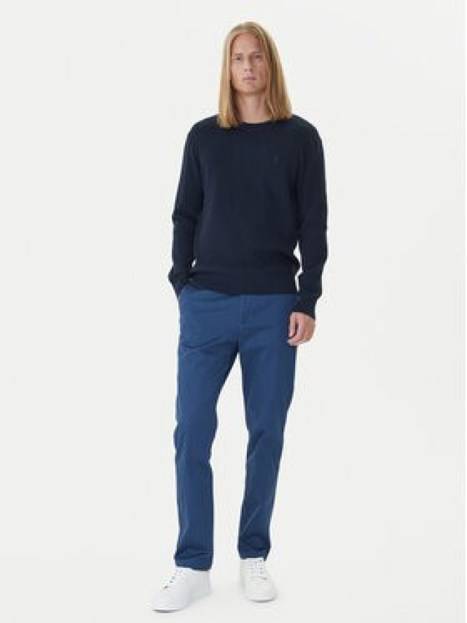 Calvin Klein Sweter LV04LB327G Granatowy Regular Fit