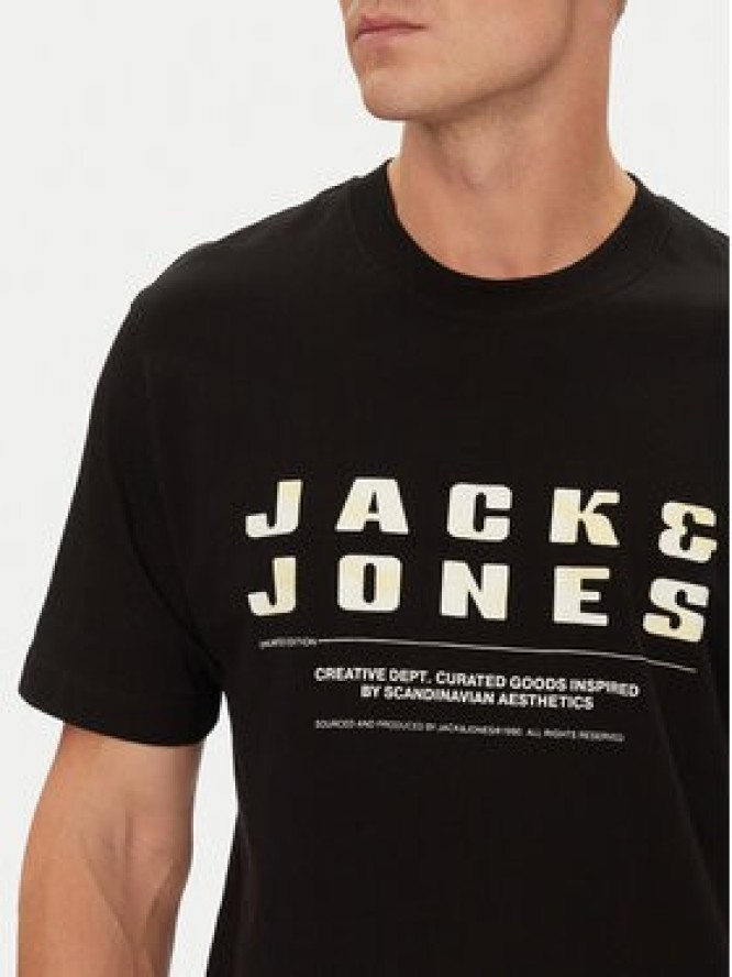 Jack & Jones T-Shirt Recharge 12274716 Czarny Relaxed Fit