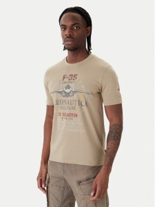Aeronautica Militare T-Shirt 261TS2536UJ00641 Beżowy Regular Fit