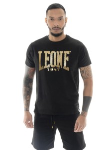 Koszulka Leone Stripe Gold Stretch Cotton z krótkim rękawem dla mężczyzn