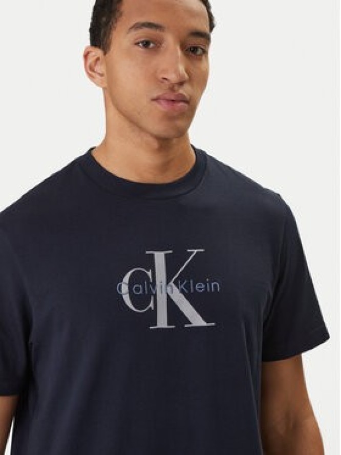 Calvin Klein Jeans T-Shirt Hero Monologo LV04RB862G Granatowy Regular Fit