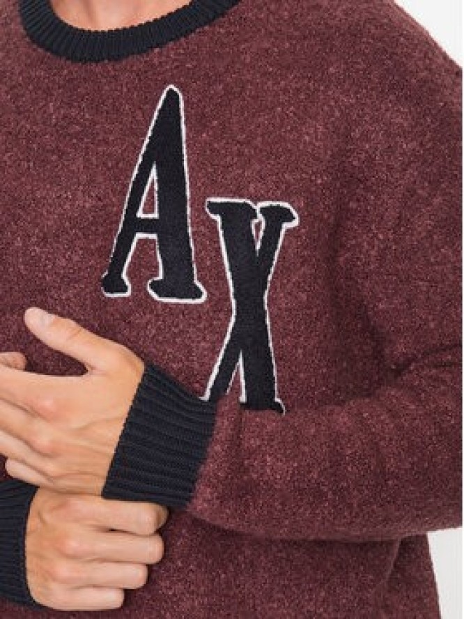 Armani Exchange Sweter 6RZM2B ZM3GZ 14AU Bordowy Regular Fit