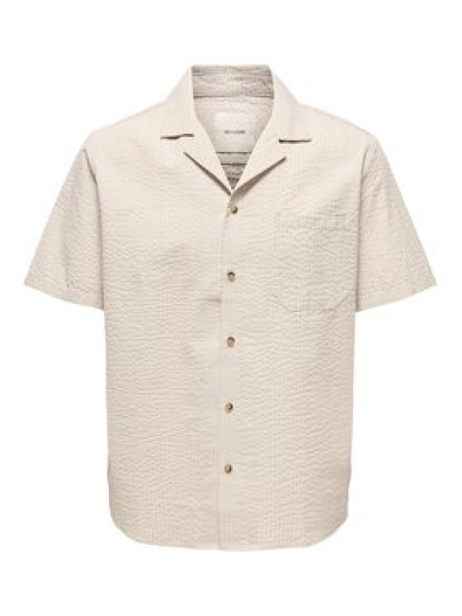 Only & Sons Koszula Eye Resort 22030342 Beżowy Relaxed Fit