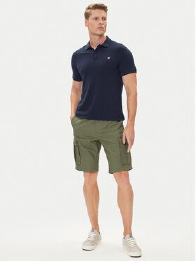 Petrol Industries Szorty materiałowe M-1050-SHO600 Zielony Cargo Fit