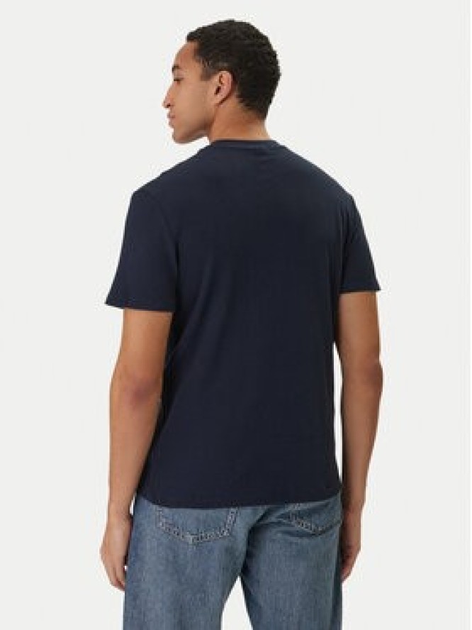 Calvin Klein Jeans T-Shirt Waffle Badge LV04RD008G Granatowy Regular Fit