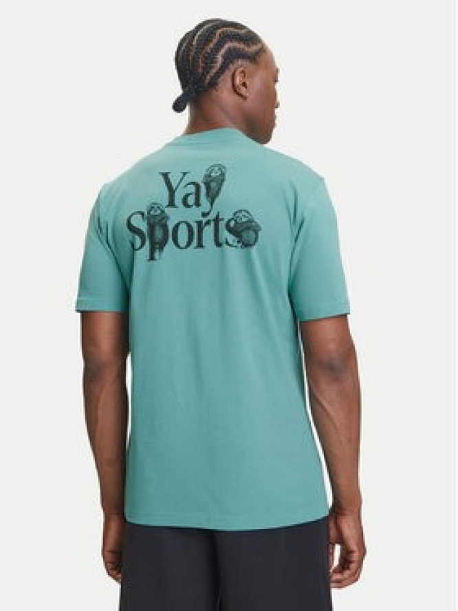adidas T-Shirt Yay Sports Verbiage Graphic JY1830 Turkusowy Regular Fit
