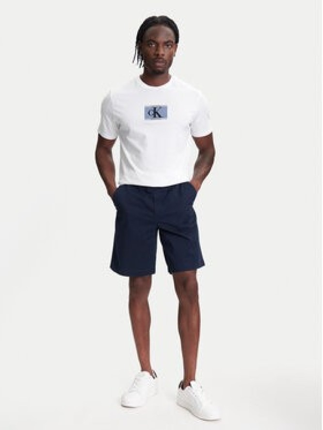 Calvin Klein T-Shirt Box Tape Graphic LV04RC854G Biały Regular Fit