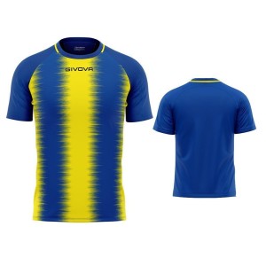 Koszulka sportowa Givova Stripe w kolorze królewsko-żółtym niebieskim