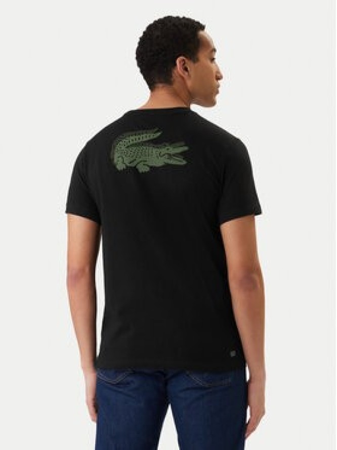 Lacoste T-Shirt TH0003 Czarny Regular Fit