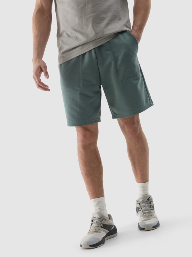 4F Spodenki dresowe męskie - oliwkowe S