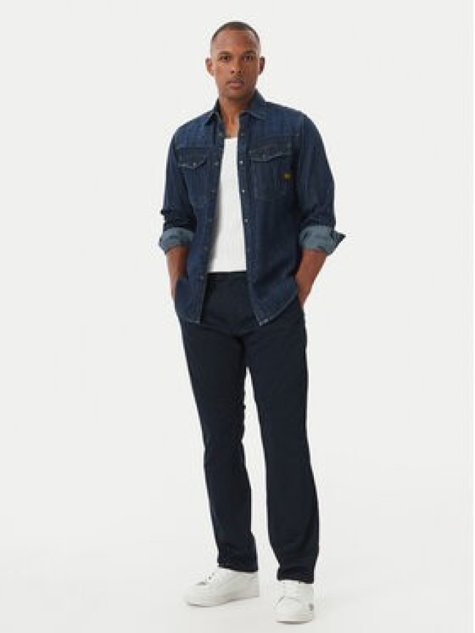 G-Star Raw Chinosy Mosa D25547 5126 Granatowy Straight Fit