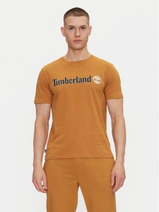 Timberland T-Shirt TB0A5UPQ Beżowy Regular Fit