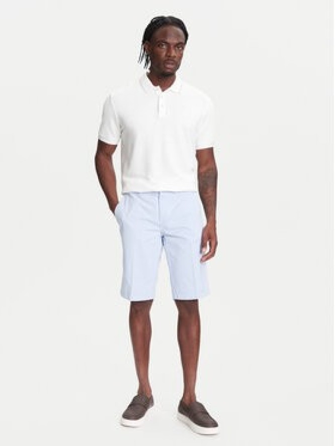 Robe di Kappa Szorty materiałowe Oris 600BTI0 Błękitny Slim Fit