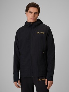 4F Bluza treningowa regular z kapturem męska 4F x Robert Lewandowski - czarna M