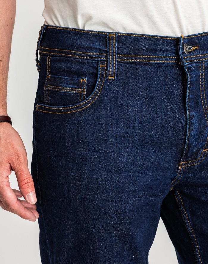 Męskie Spodnie Jeansowe Mustang Style Washington Straight Denim Blue 1017119 5000 901