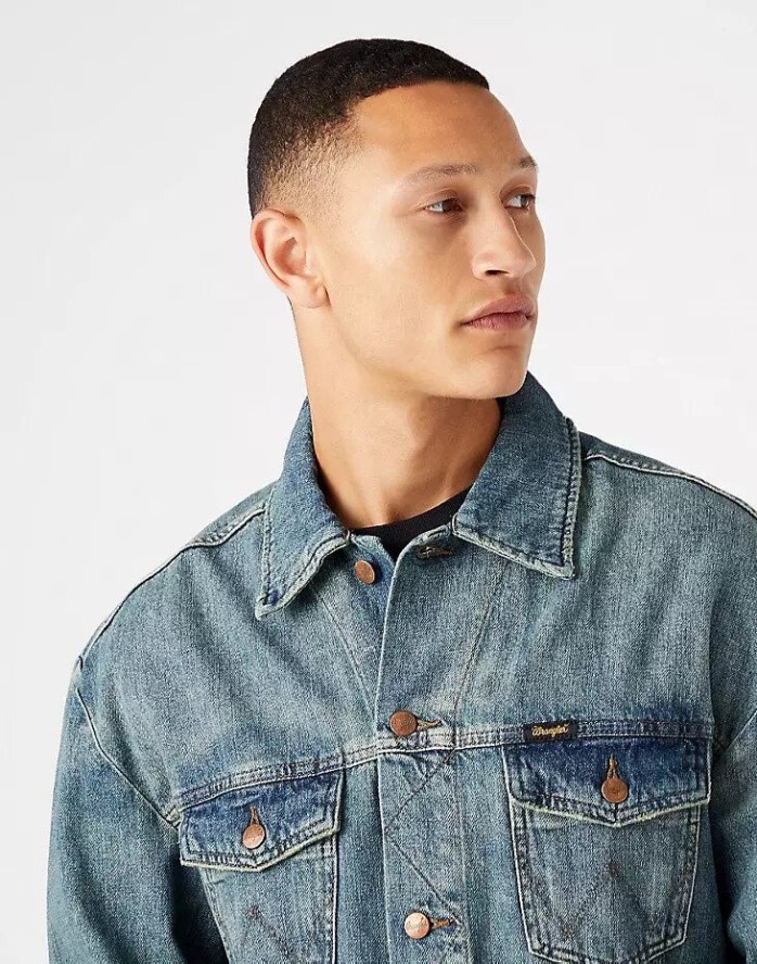 WRANGLER ANTI FIT JACKET MĘSKA KURTKA JEANSOWA GRASS ROOTS W459Y131C 112146060