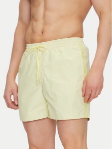 Calvin Klein Swimwear Szorty kąpielowe KM0KM01109 Żółty Regular Fit