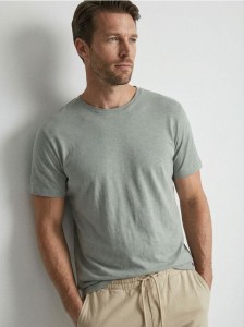 Bawełniana koszulka z krótkim rękawem - zielony