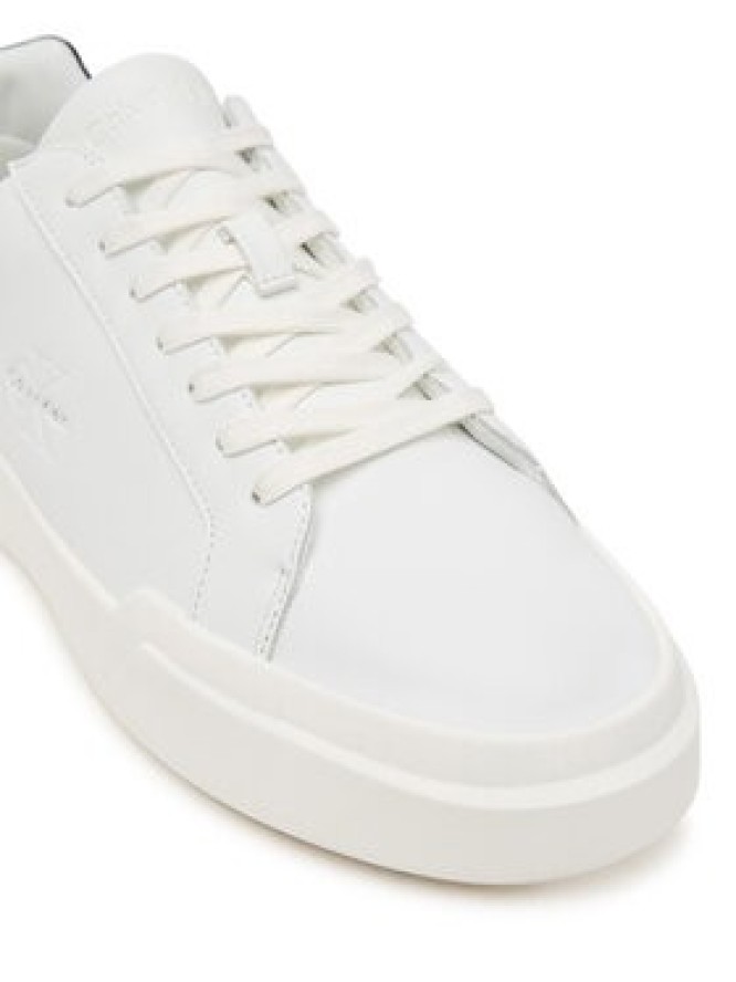Calvin Klein Sneakersy Chunky Cupsole Laceup Lth YM0YM01344 Biały