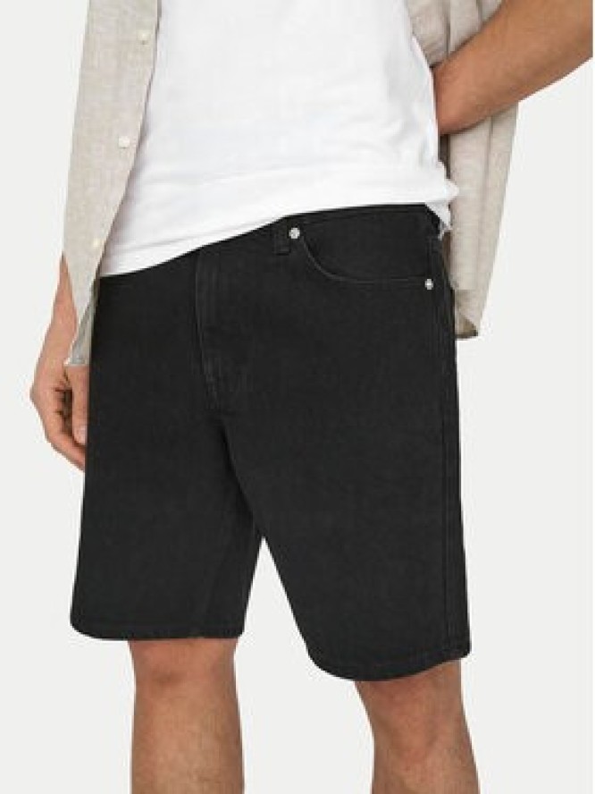 Only & Sons Szorty jeansowe Edge 22028012 Czarny Regular Fit