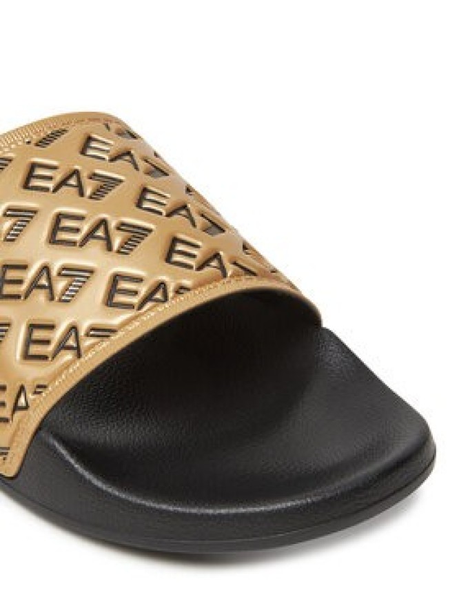 EA7 Emporio Armani Klapki 7X000109 AF15125 PC001 Złoty