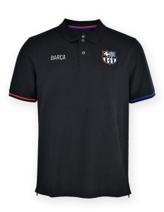 Koszulka Barcelona 25/26 z kołnierzykiem w kolorze czarnym