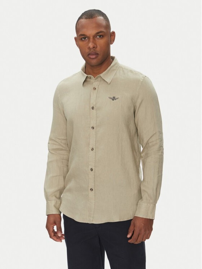 Aeronautica Militare Koszula 251CA1239CT3089 Beżowy Regular Fit