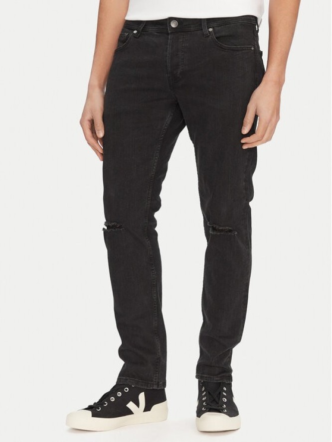 Jack & Jones Jeansy Glenn 12269586 Czarny Slim Fit