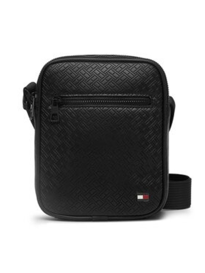 Tommy Hilfiger Saszetka Th Embossed Flag Mini Reporter AM0AM14193 Czarny