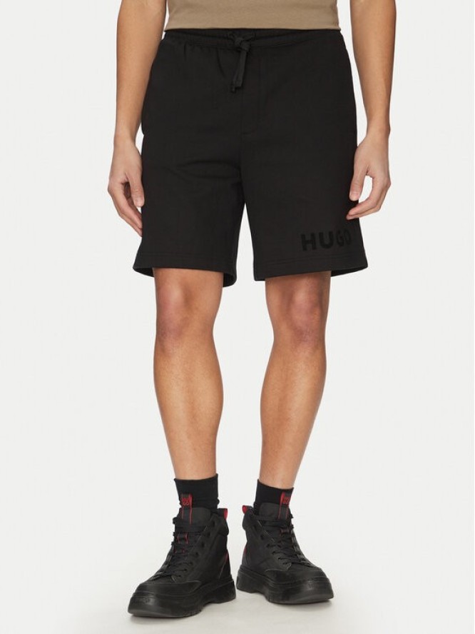 HUGO Szorty sportowe Dinkoe 50535260 Czarny Relaxed Fit