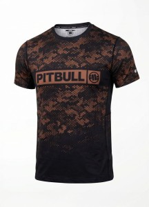 Męska Koszulka Mesh PITBULL techniczna sportowa HEX CAMO HILLTOP
