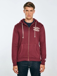 Bluza męska rozpinana z kapturem z kolekcji Authentic bordowa Karol 604