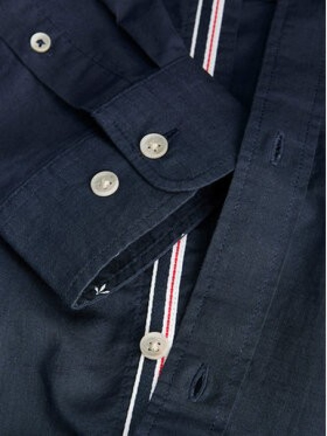 Jack & Jones Koszula Henry 12289197 Granatowy Regular Fit