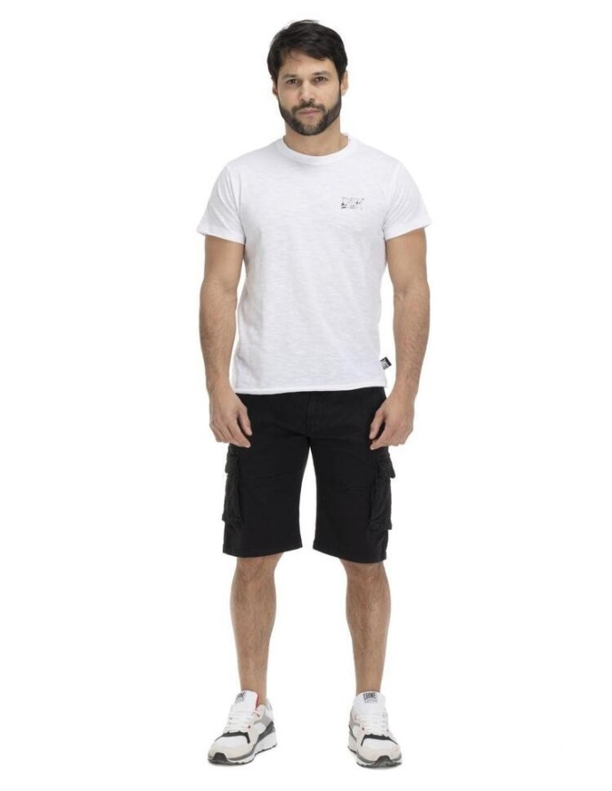 T-shirt męski z efektem sprania plaży