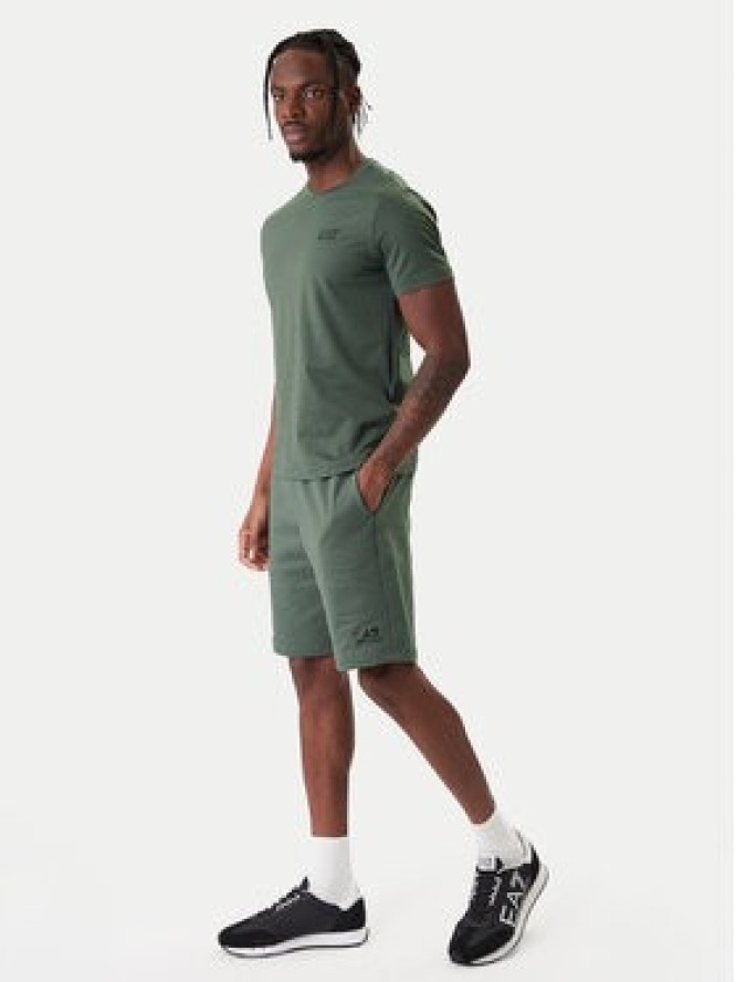 EA7 Emporio Armani T-Shirt 8NPS65 PJVRZ U7260 Zielony Regular Fit