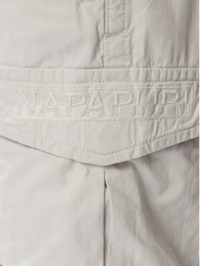 Napapijri Szorty materiałowe N-Deline NP0A4HOT Kremowy Regular Fit