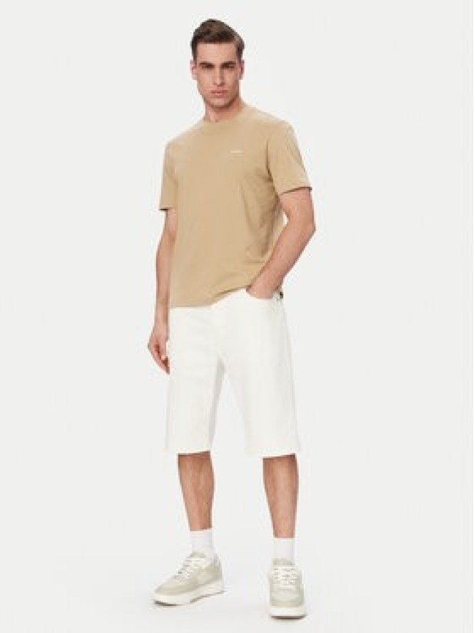 HUGO T-Shirt Dero222 50466158 Beżowy Regular Fit
