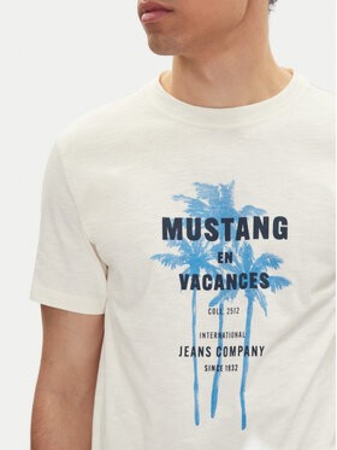 Mustang T-Shirt Austin 1016490 Biały Regular Fit