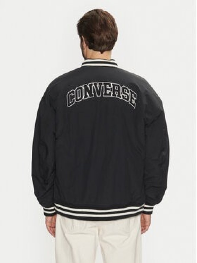 Converse Kurtka bomber Varsity 10026976-A01 Czarny Regular Fit