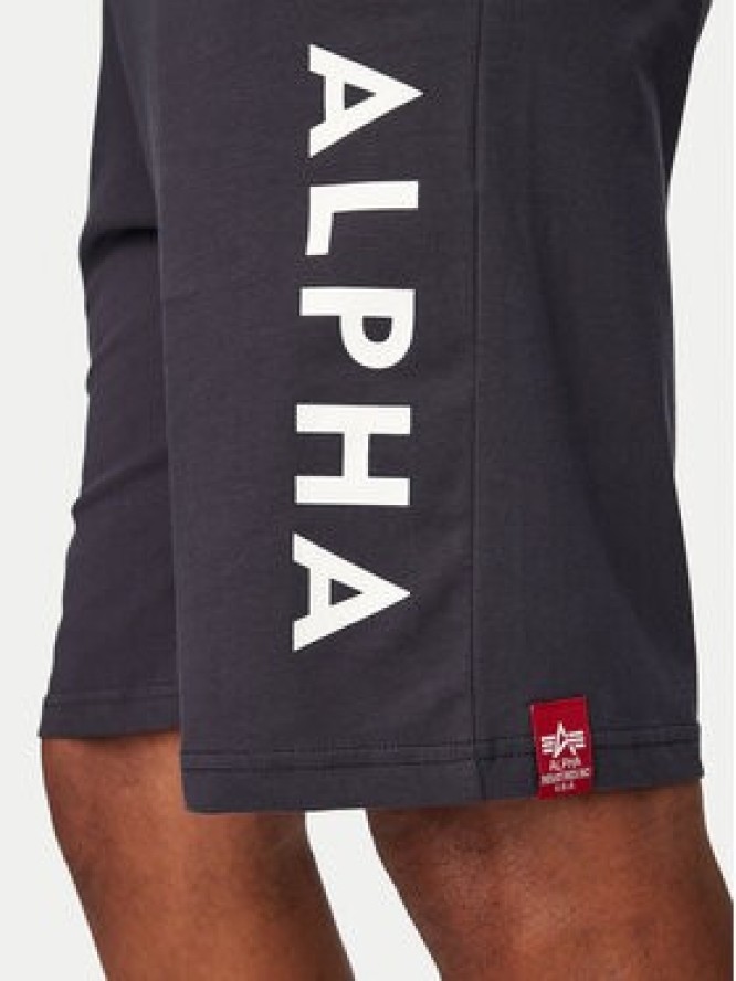 Alpha Industries Szorty sportowe Jersey 116366 Granatowy Regular Fit