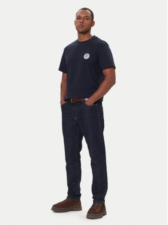 Mustang T-Shirt Akron 1016869 Granatowy Relaxed Fit