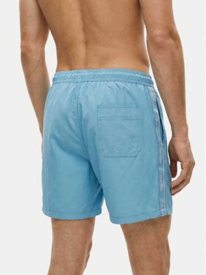 Calvin Klein Swimwear Szorty kąpielowe LV00N61002 Błękitny Regular Fit