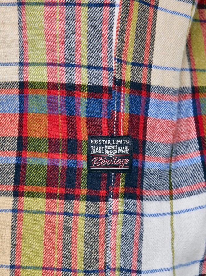 Koszula męska flanelowa wielokolorowa Flaneno 603