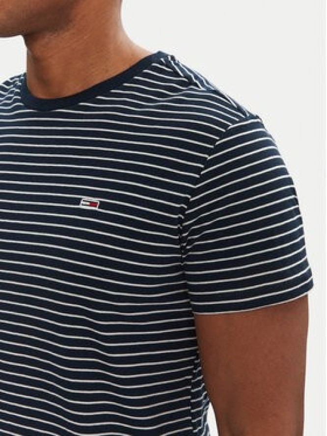 Tommy Jeans T-Shirt DM0DM20377 Granatowy Slim Fit