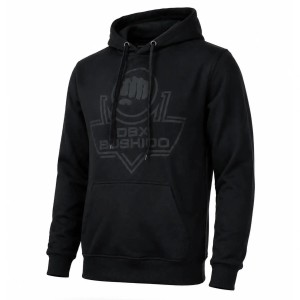 Czarna bluza z kapturem męska Black on Black DBX Bushido