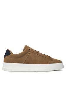 Tommy Hilfiger Sneakersy Th Court Summer Suede FM0FM05517 Brązowy