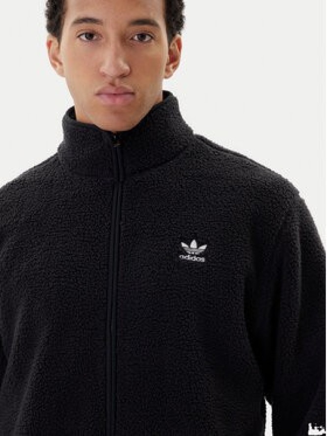 adidas Polar Trefoil Essentials Teddy JV7676 Czarny Loose Fit