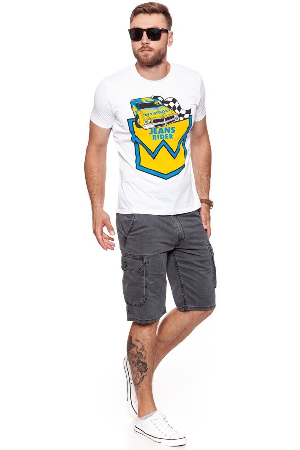 WRANGLER T SHIRT B&Y CREW TEE WHITE W7C41FK12 112131688